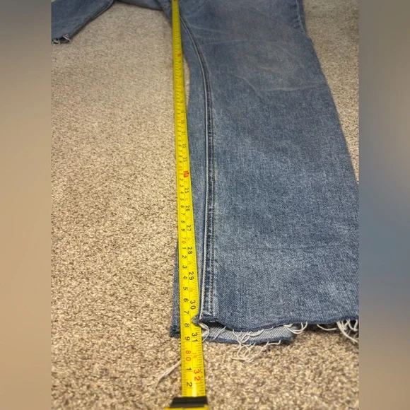 Rag & Bone Dre Slim Boyfriend Jeans Raw Hem Cuffed Mid rise Low Rise Dora 29 - Picture 15 of 16